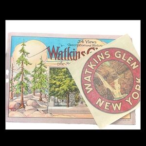 Vintage 1940’s Watkins Glen New York Car Decal and Photo Lookbook
